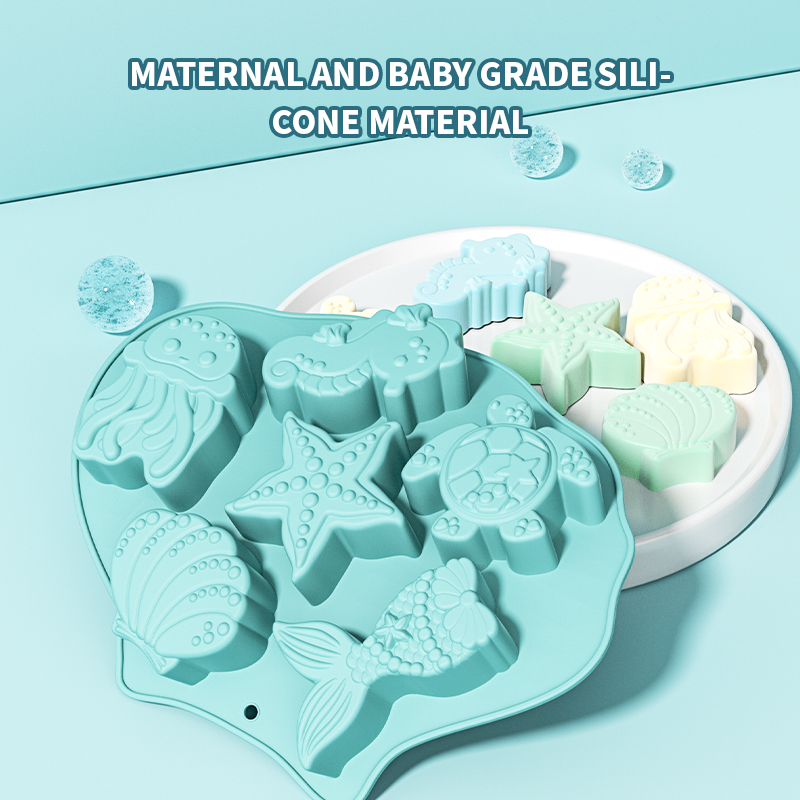 Donut Mold Silicone - Cetakan Silikon Fondant Laut Bentuk Cangkang,