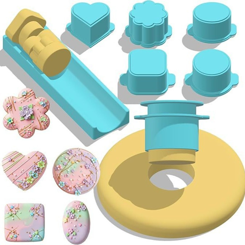 Donut Mold Silicone - Set Cetakan Pembuat Kue Pop, Mesin