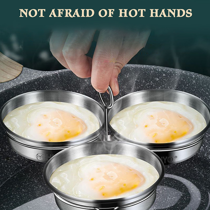 Egg Waffle Pan - 【K】Cetakan Telur Rebus 3-in-1 dari Baja